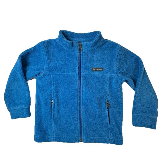 Columbia Fleece Jacket 3T Full Zip Blue Toddler Lightweight Outerwear Winter - Picture 2 of 7